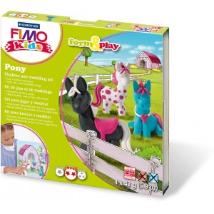 FIMO kids farm&play "Пони", набор состоящий из 4-х блоков по 42 гр., уровень сложности 2, 8034 08 LZ
